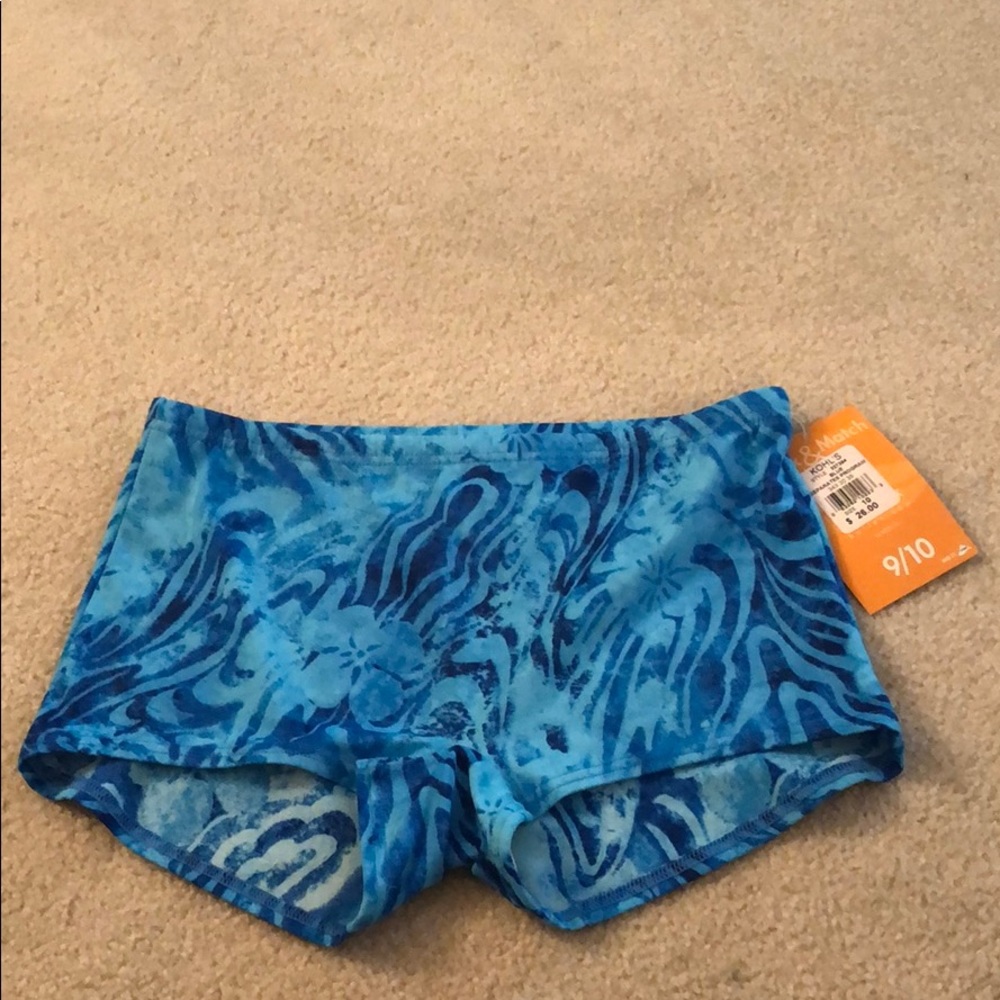 Multicolor Blue Tankini Bottom